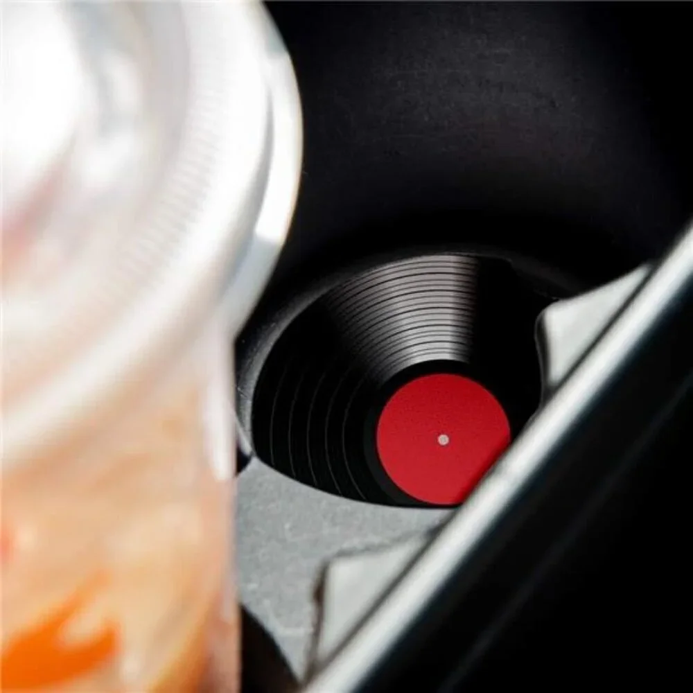 Car Cup Coasters Vinyl Record 2-Pack Cup Holder Anti Slip Rubber Vehicle